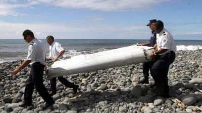 MH370客机的襟副翼，在法属留尼汪岛被发现。