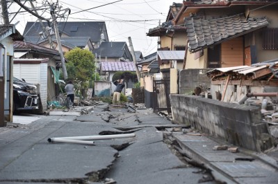 地震造成严重损毁。(法新社照片)