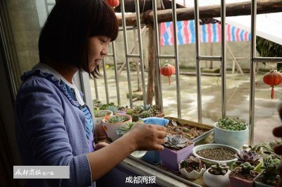 周琳家种了许多植物, 郁郁葱葱正长得旺盛。“这些都是她生病期间,在家里自己栽种的。”