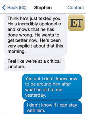 疑似尊尼迪普助理和安柏赫德的简讯内容曝光。