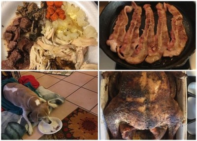 弗洛里斯的母亲为黛西(左下图)炮制了它最爱的美食。(互联网图片)