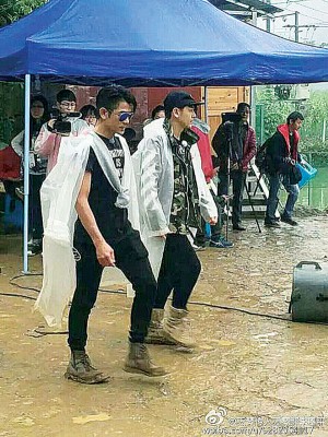 郭富城(左)与林志颖互相成焦点。