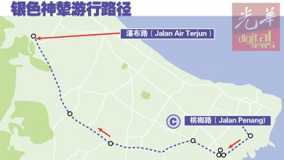 银神辇路线:唐人街、牛干冬、柴路头、海墘新路、港仔墘、崔耀才路、头条路、柑仔园路、西方路、瀑布路。