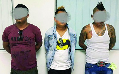 被逮捕的3名嫌犯。