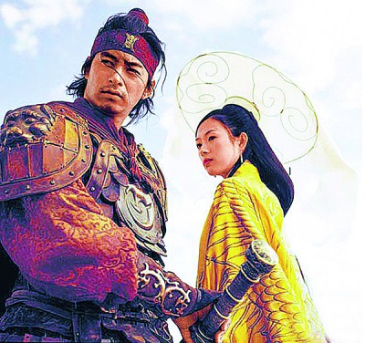 朱镇模2001年与章子怡合作电影《壮士》。