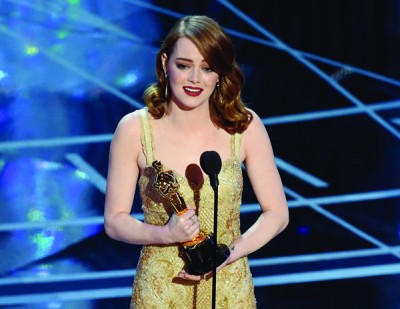 最佳女主角:Emma Stone 爱玛史东以《乐来越爱你》击败强劲对手,成为新科影后。