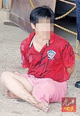 涉及纵火的华青给警官逮捕。