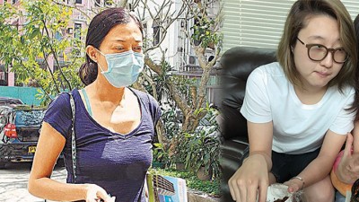 (右)吴绮莉戴口罩遮住憔悴面容,赶往医院探视女儿。(左)吴卓林惊传因情绪问题住院。