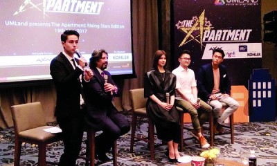 雅丽珊达和薛俊强(左3和左4)畅谈参与“The Apartment 5”的历程。左2为评审罗任斯。