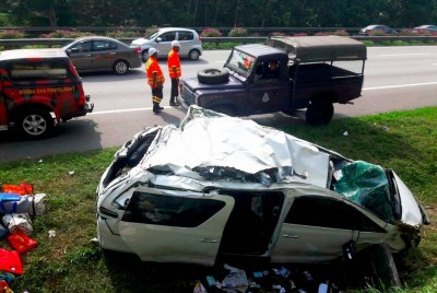 一家8人趁着开斋节假期准备到云顶度假,中途却遭遇死亡车祸,酿3尸4命惨剧。