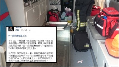 凤凰义工廖廷轩在脸书发文分享。