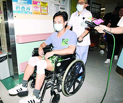 梁烈唯拍剧时因意外送院治理。