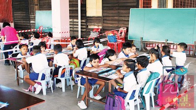良山幼稚园的学生很快就融入新环境。