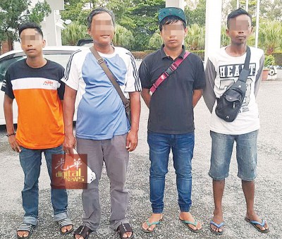 被海事局执法组扣留的船长和船员。