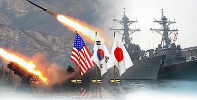 美韩日三国周二于进行为期半上的导弹预警演习,因为对朝鲜的查处与导弹威胁。