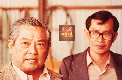 翁书福(右)也曾是林苍祐(左)的私人助理。