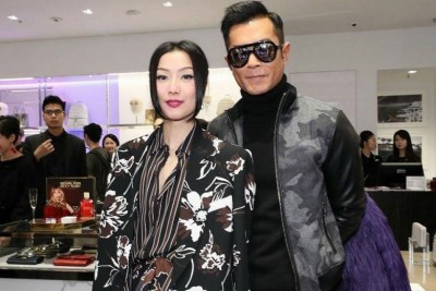 古天乐和郑秀文一起出席品牌活动。