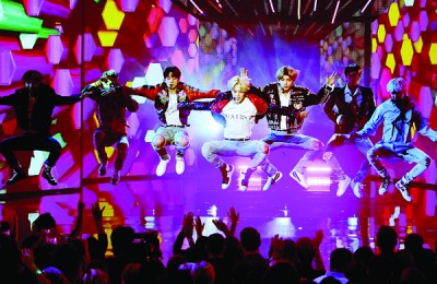 BTS的表演大受欢迎。