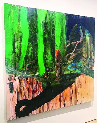 已故韩裔艺术大师白南准的作品《雄鹿》。