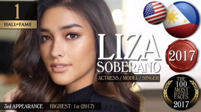 冠军为19岁的美国女星Liza Soberano。
