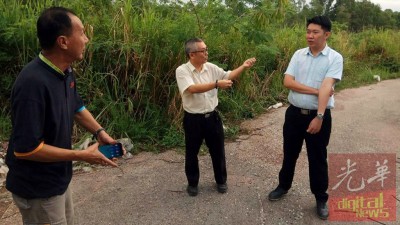 陈俊豪(左)及骆政澲(左2)希望黄思敏为居民伸张正义。