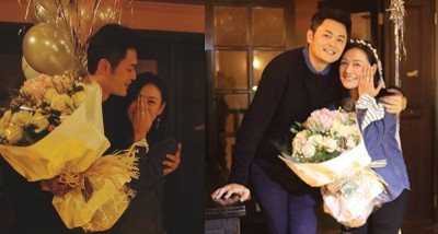 Oscar于大庆会为女友江若琳求婚成功。