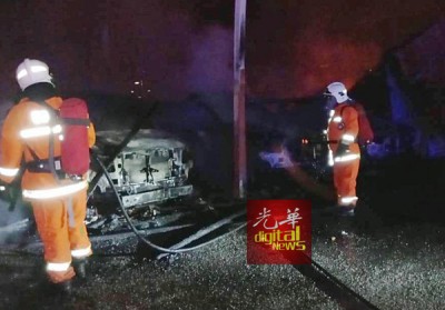 江沙消拯局接获火患投报迅速派员赶往现场展开灌救行动。
