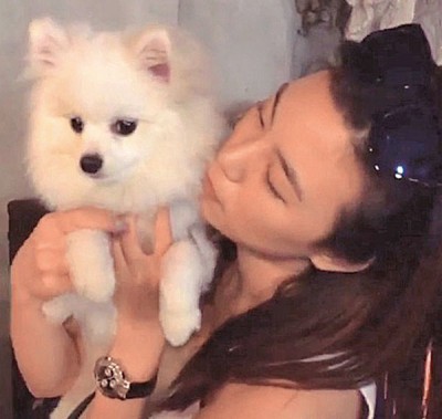Bella早已一再贴起与高以翔爱犬“帝欧”合照。