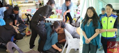 3名菲律宾男疑犯一名与大马女疑犯被警察拘捕。