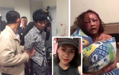猜查纳已被曼谷警方搜索到并逮捕。女友被打到瘀青肿胀,全身只用枕头遮挡裸露的上身。
