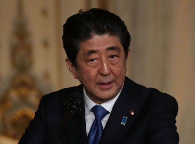 安倍晋三接朝鲜的初举措。(法新社照片)