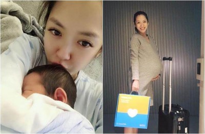 杨千霈上月生下一致女。