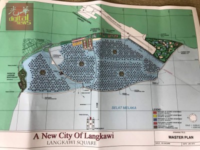 “发罗交怡新城市计划”(A New City Of Langkawi)蓝图。