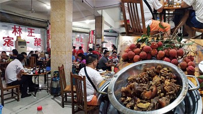 玉林知名狗肉店客似云来。