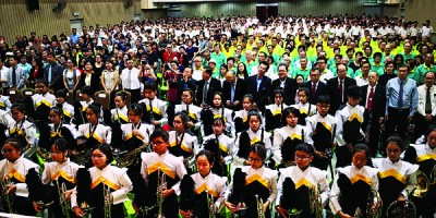 无数学生、同学及教职工等与会韩江中学68周年校庆暨创校人林连登去世55周年纪念公祭。
