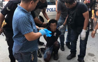 警方在现场已逮捕一名28岁缅甸籍男子助查。
