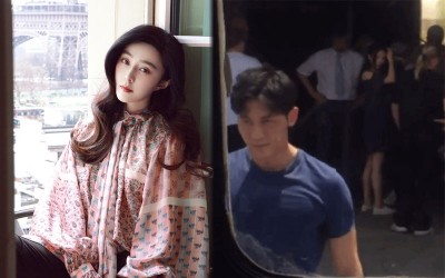 范冰冰近来深陷逃税风暴,李晨被拍到满脸愁容。
