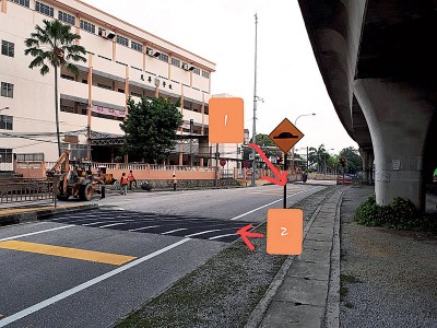 小协反映有关减速礅是打于人行道上,就无法令车辆在斑马线前减速。