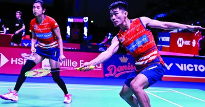 陈炳顺/吴柳莹顺利打败恩师颜伟德的日本徒弟,挺进丹麦公开赛8强。