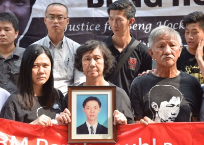 赵明福家属于2015年到雪州反贪会和平请愿。（档案照）
