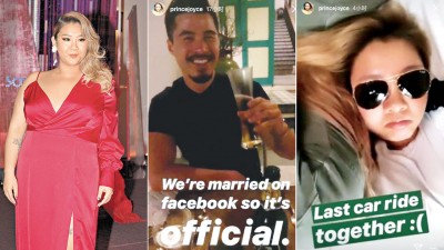 郑欣宜突然在限时动态公布“已结婚”。郑欣宜素颜躺在一个胡须男的大腿上，状甚亲昵。