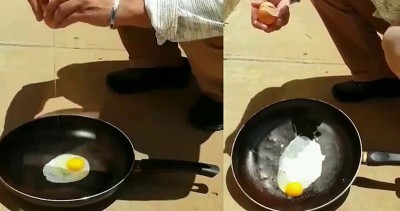 屋外49度高温能把蛋煎熟。