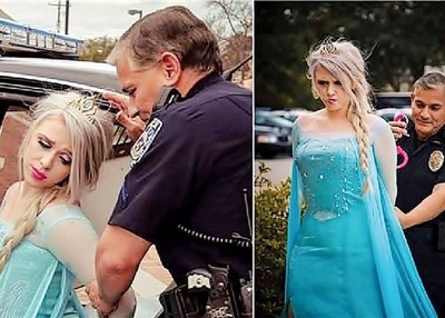 麦克林县警方上载“拘捕”艾莎的照片。