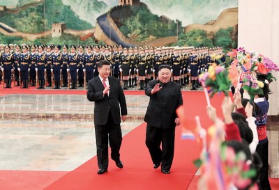 习近平及金正恩同意共同推动中朝关系不断发展。