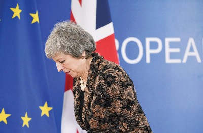 特丽莎梅在脱欧协议表决前再吃败仗。（法新社照片）