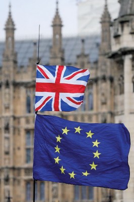 英国于3月29日脱欧，但下议院尚未通过多项脱欧立法。（法新社照片）