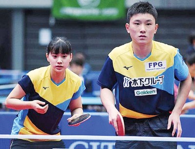 张本智和与长崎美柚搭配两周即拿下全日本第二。