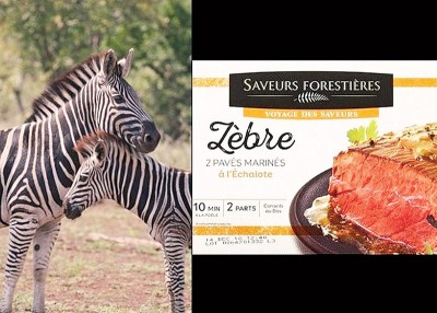 法国有超市出售斑马肉。