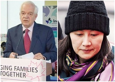 麦家廉（图左）多次公开评论孟晚舟（图右）的引渡聆讯后，被总理杜鲁多撤换。