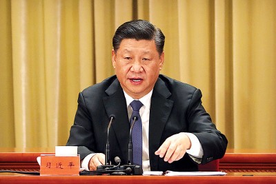 习近平强调两岸必须统一。（法新社照片）